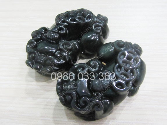 Tỳ Hưu Đá Obsidian (Vỏ Chai) Lớn