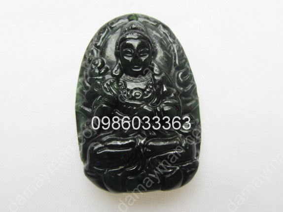Mặt Dây Chuyền Phật Bà Đá Obsidian