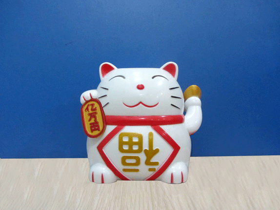 Mèo Năng Lượng Maneki Neko Trắng